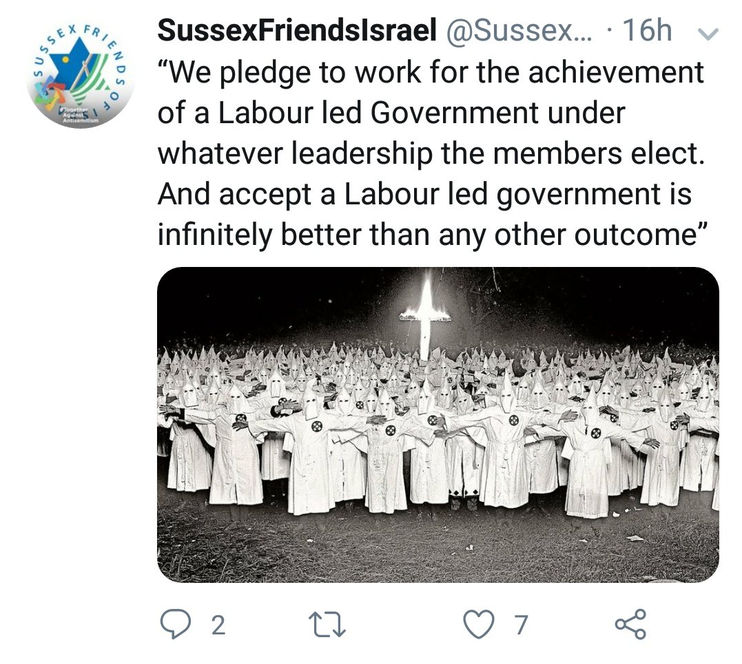 A little thread on rightwing pro-annexation, pro-settlement  @SussexFriends of Israel.Here's a taste of what they do these days (which is basically just Twitter & Facebook) - posts full of crude attacks.And yet amazingly they are a registered charity . . .       