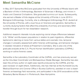 CAPHIL_UF's tweet photo. Samantha McCrane, our laboratory Coordinator, was featured in a recent Scientist in Every Florida School Program for her outreach work. Congrats Sam! https://t.co/LLbbEXyE3x