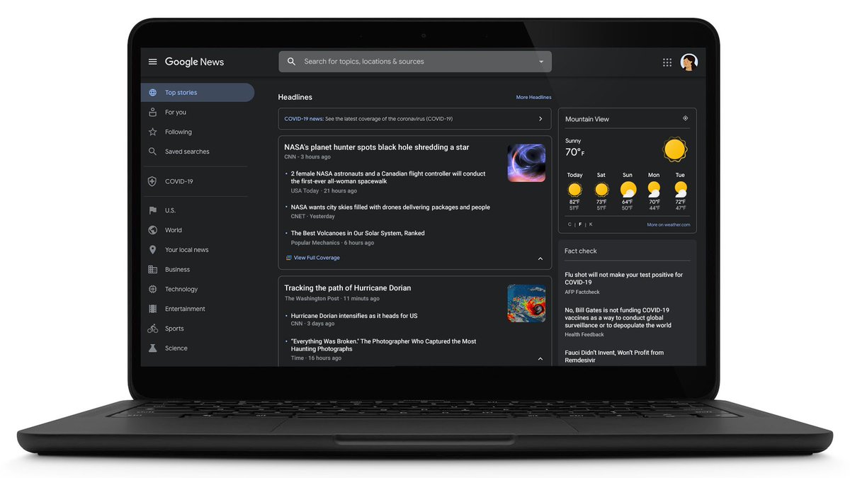 Google News tweet media