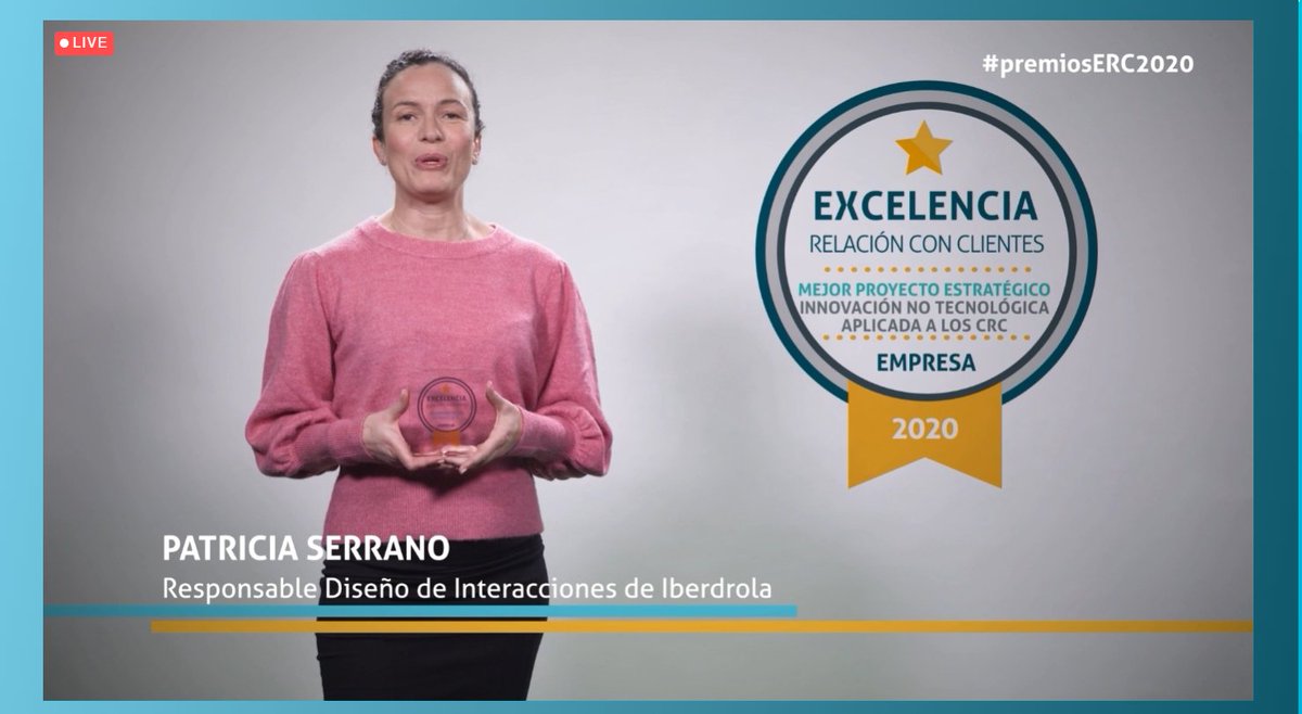 AEERC_es's tweet image. El Premio Estratégico a Mejor Proyecto de Innovación NO Tecnológica es recibido por @Iberdrola. ¡Enhorabuena!
Jose Carlos Villalvilla, @pserranoj
#PremiosExcelencia2020