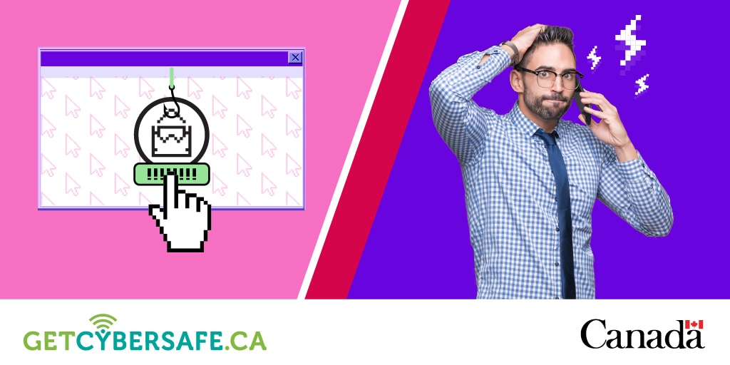 GetCyberSafe's tweet photo. Trying to help your relatives join the family video chat can get kinda confusing.
Especially when cyber criminals are sending them phishing messages to throw them off your over-the-phone instructions.
Here's how to help them click X and #GetCyberSafe: https://t.co/oFPiTuo7B5 https://t.co/cJU8z9AXFQ