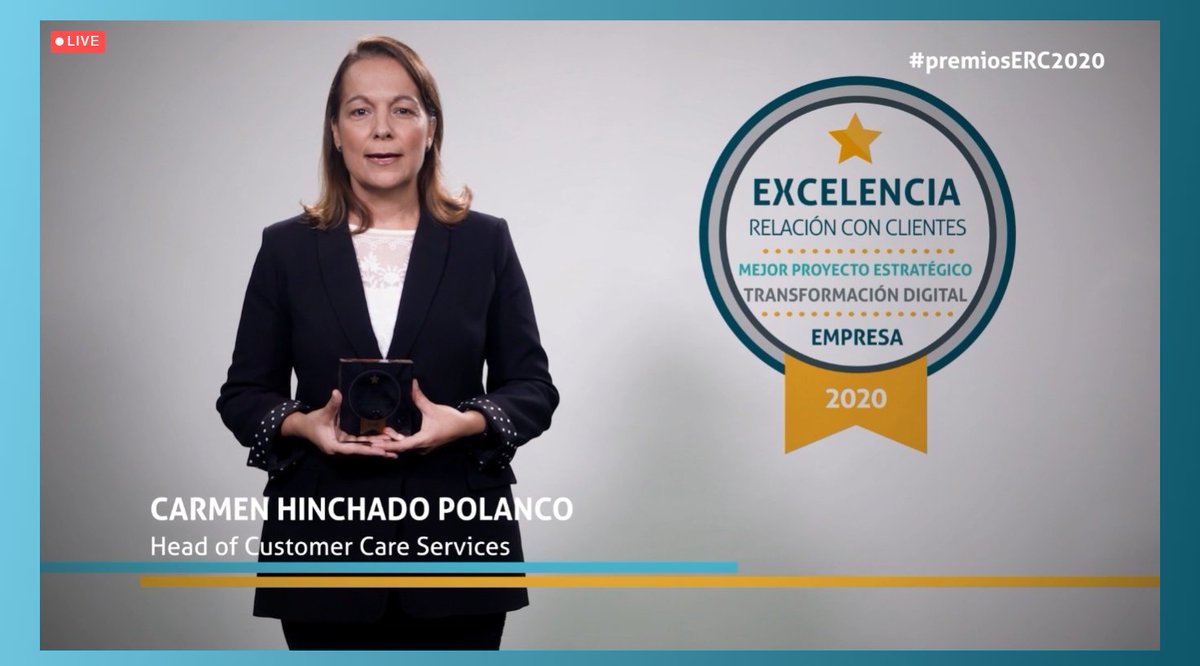 AEERC_es's tweet image. El ganador del Premio Estratégico a Mejor Proyecto de Transformación Digital es @Endesa. ¡Enhorabuena!
Carmen Hinchado Polanco, @jdoming1 #PremiosExcelencia2020