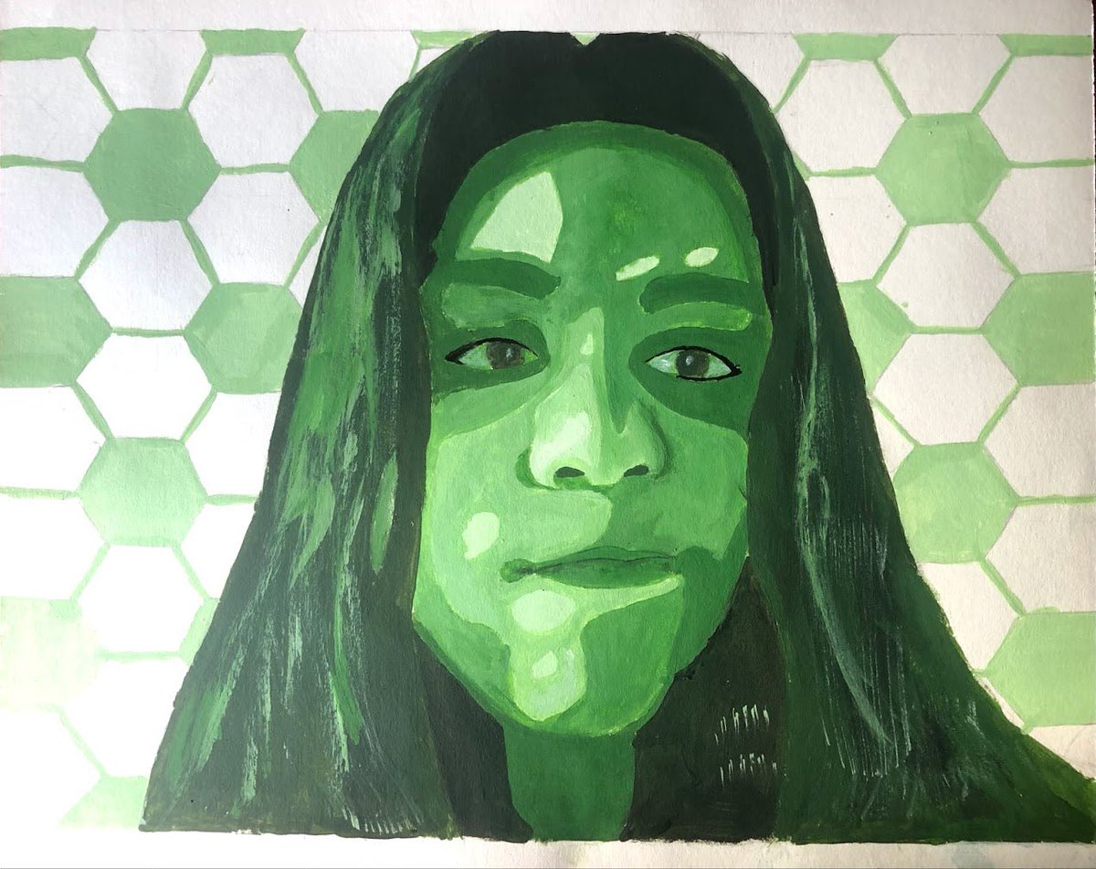 LooperArtClass's tweet photo. Virtual Art 1 students are finishing their self portrait paintings this week. Check out some awesome student work! https://t.co/JW8OSBuVb9