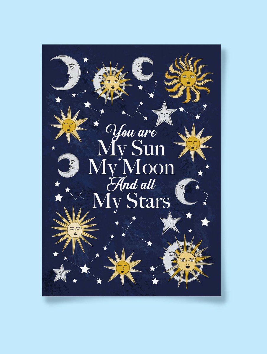 CatMortonDesign's tweet photo. My magical sun,moon and stars illustration print #catmortondesign #Illustrator #magicalart #digitalart https://t.co/5IYNTgQQAO
