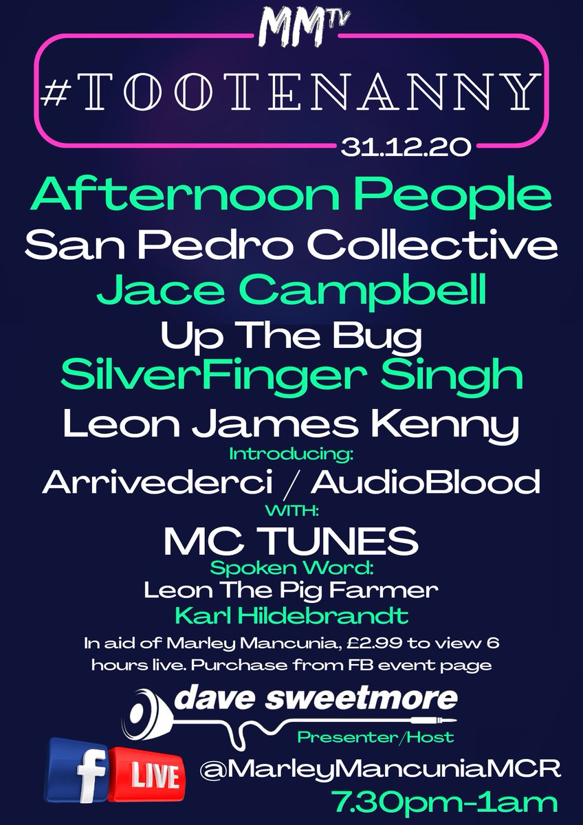This event was put together as a fund raiser for Marley Mancunia Records &amp; Studio #MMTV 
For one night only this event is available, live, uninterrupted on Pay per view for just £2.99
Purchase is available on the event page here
m.facebook.com/events/8859074…
#LetThemPlay #saveourvenues