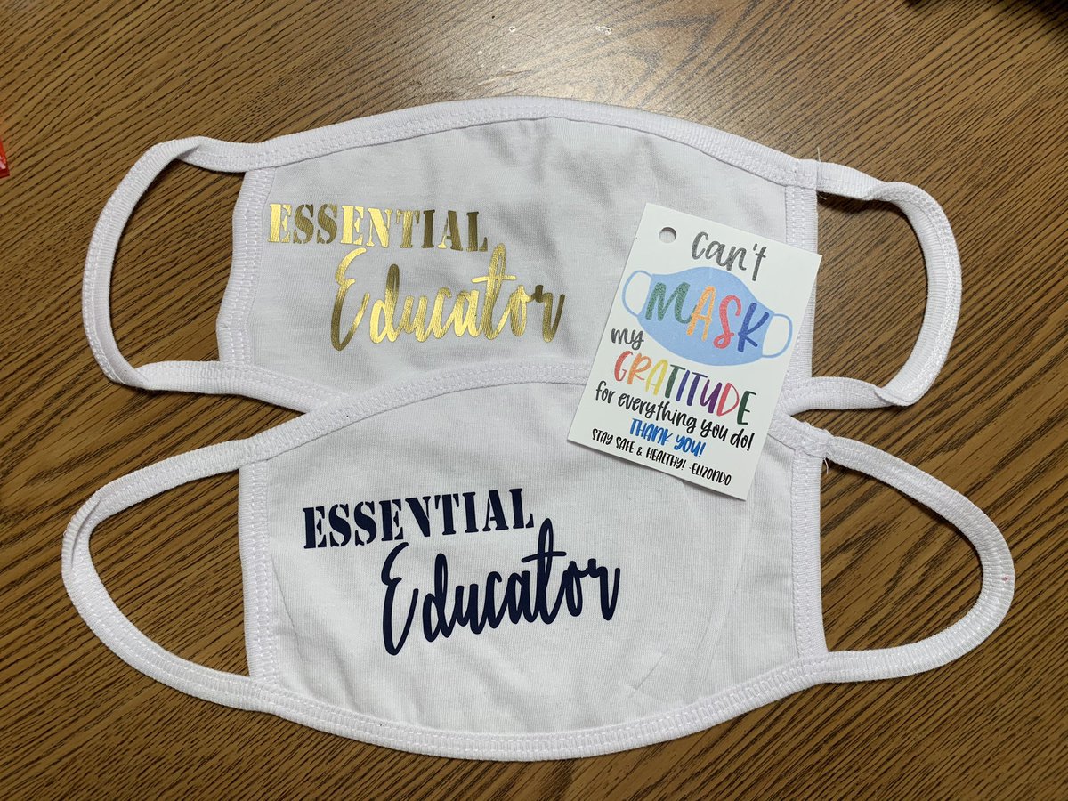 SarahEElizondo1's tweet photo. Just a small token of my appreciation for some #EssentialEducators. Thanks to the students @BurlesonSchool for sharing your talents too!! #MaskUp #Staysafeeveryone #lifeskills https://t.co/2EF6ASBAhA