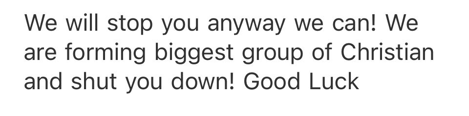 SarahMLevin's tweet image. Anxious hate mail is rolling in! I know I’m doing something right when Christian supremacists are trying to intimidate me. It’s just a shame that so many people see secular, pluralistic democracy that protects the rights of all faiths &amp;amp; none as a threat 🤷‍♀️ #SecularValues