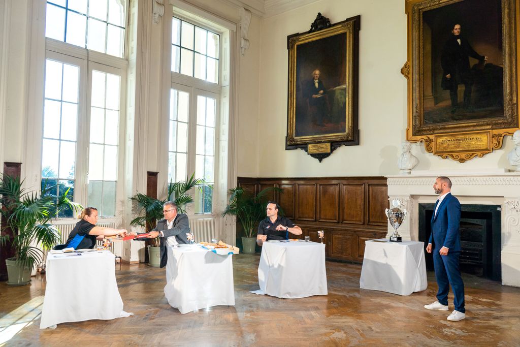 Still 15m until #Snackmasters starts on <a href="/Channel4/">Channel 4</a> and the judges have already started tucking in!