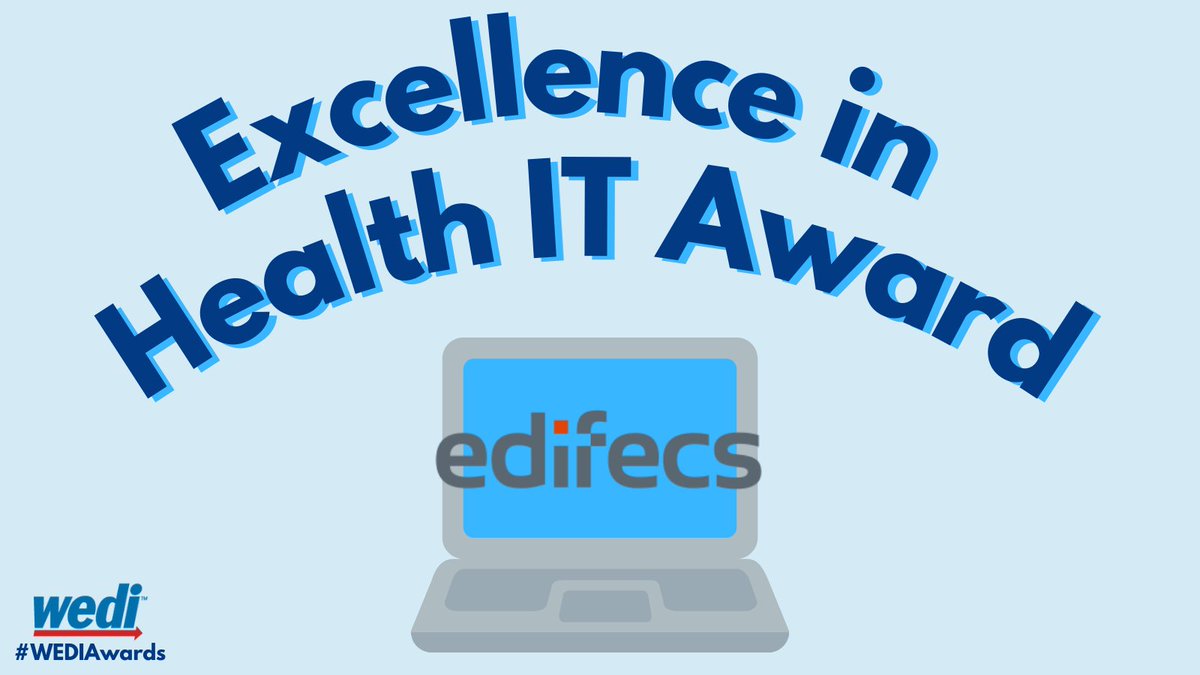 WEDIonline's tweet photo. Congratulations @edifecs for winning the #WEDIawards Excellence in Health IT 👏 https://t.co/zqF21rsr6x