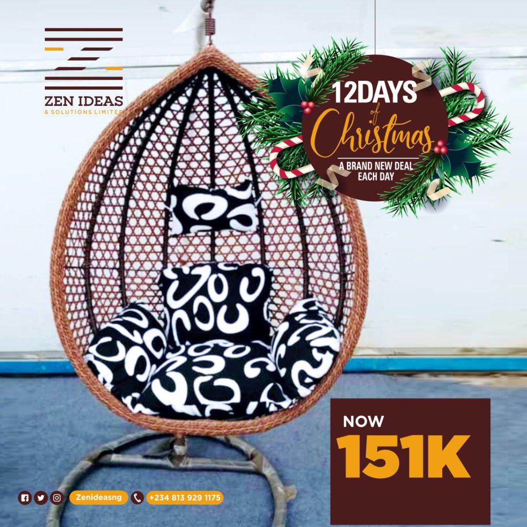 ZenIdeasNG's tweet photo. Relax on a budget 👌😁
This egg chair is available in different colors and different designs
Send a dm to order 🤝
#zenideasng #eggchair #eggchairs #discount #discountsales #xmassales #christmas #christmassales #furniture https://t.co/hCEtQqHLbt