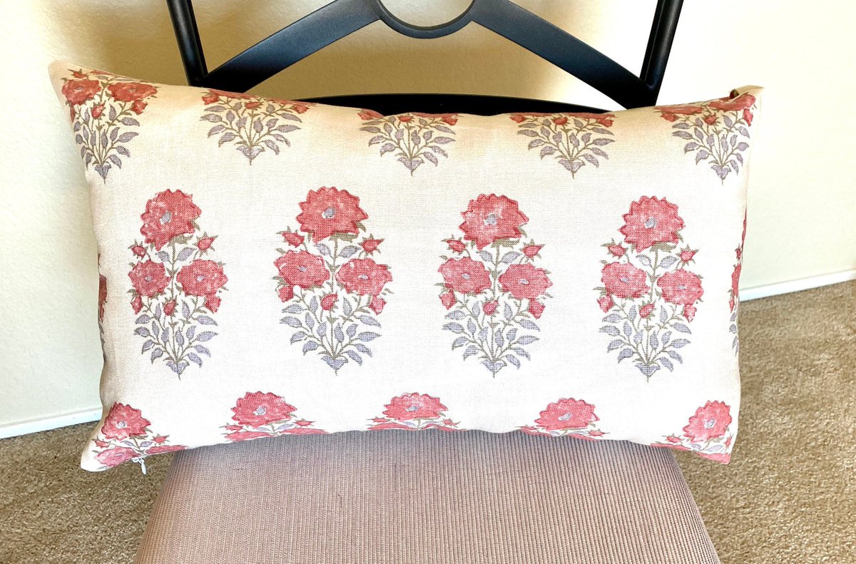 Excited to share the latest addition to my #etsy shop: Lisa Fine Mughal Flower Rose Designer Throw Decorative Pillow/Livng room, bedroom accent/ Christmas gift Pillow/ etsy.me/3mu5Is7 #throwpillows #farmhouse #designerpillows #motifpillowcover #linenpillow #han