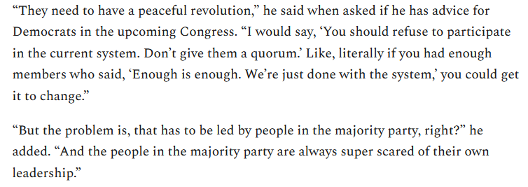 Don't expect Pelosi or McConnell to carry this across the finish line. If rank and file members want their time in Congress to matter, they have to do it themselves.As  @justinamash said in the story that started this rant, enough is enough.  https://thedispatch.com/p/democrats-congress-pelosi-ocasio-cortez