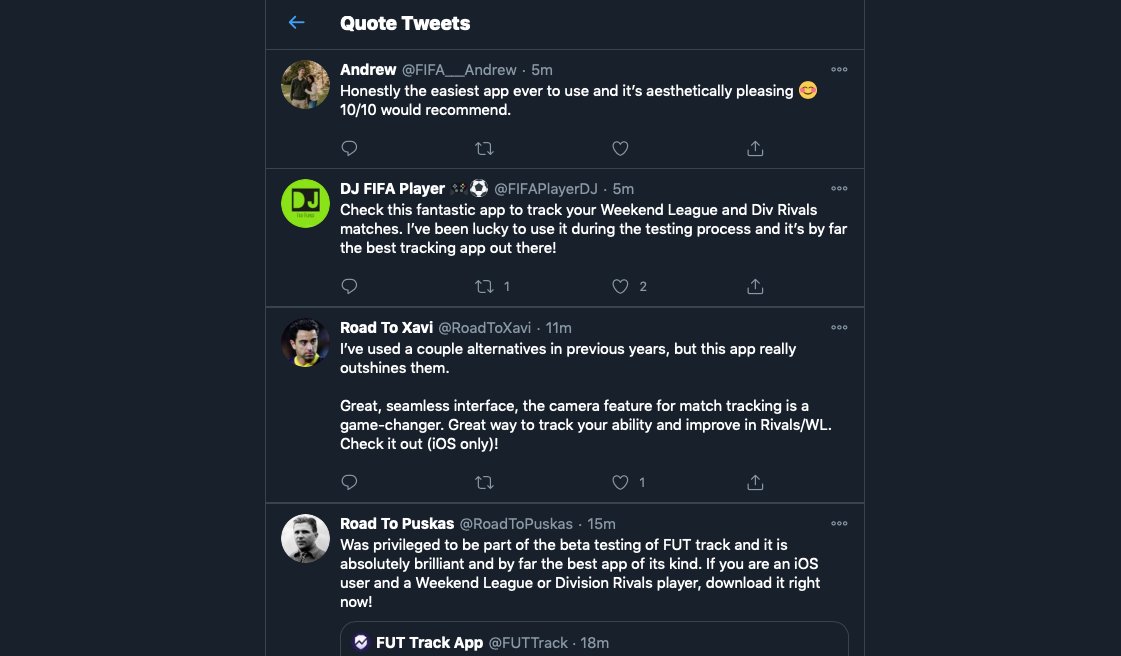 FUT Track App tweet media