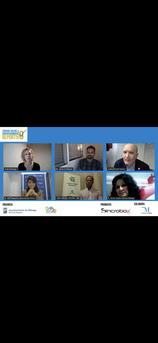ParadasRomero's tweet photo. Enhorabuena a Clara Santiago con el proyecto ⁦@Sincrobox⁩ y la jornada formativa online desarrollada en la tarde de hoy. Gracias a todos los participantes, ponentes y al ⁦@deportemalaga⁩ por impulsar estas iniciativas. https://t.co/LedtmxJ5g7