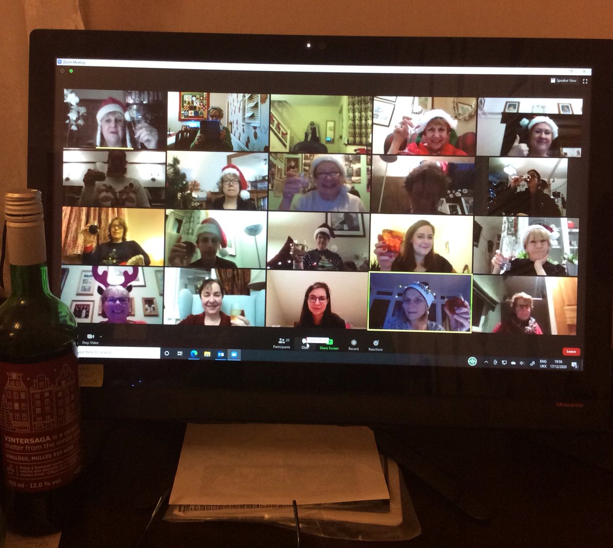 Zoom party tonight. Fun just about to start.