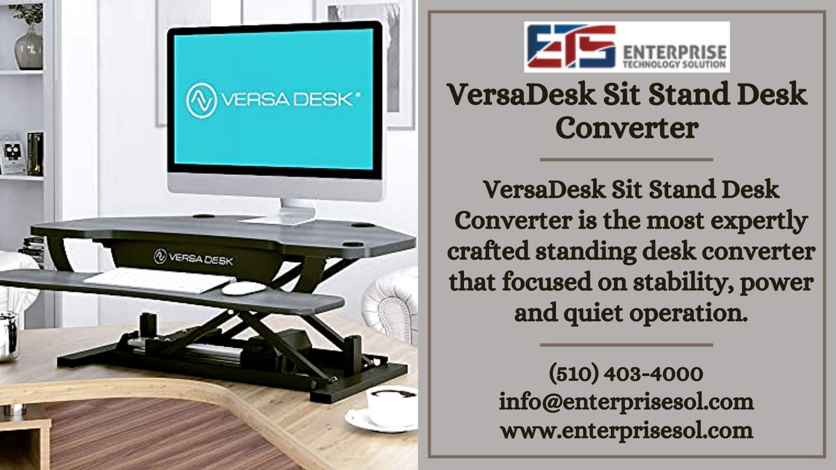 VersaDesk Sit Stand Desk Converter is the most expertly crafted standing desk converter.

#Enterprise #Technology #Solutions #infrastructure #Business #VersaDesk #sitstanddesk #standingdesks #converter #gsa #schedule