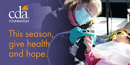 CDAdentists's tweet photo. Give the gift of a smile. Join us in reducing barriers to care for all with your tax-deductible holiday donation.
Make your contribution here: https://t.co/JUeAdIvCJP. #DentistsOfCalifornia #CDACares #CDAFoundation https://t.co/sC3UdcACfY