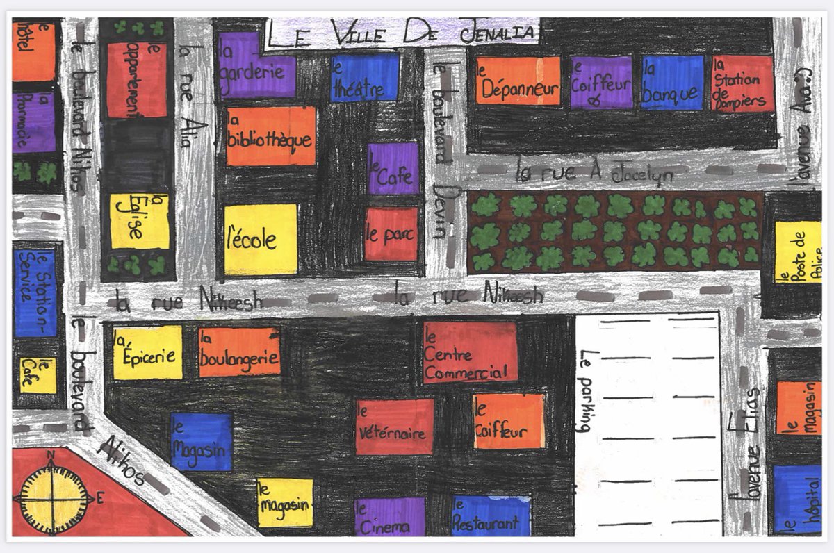 TamTamLea's tweet photo. Mrs. Abercrombie’s Grade 6 class finished up designing their own city maps and writing directions to and from the different locations! All the students worked so hard on their maps! @ChrisHadfieldSc https://t.co/725FOYhPHZ