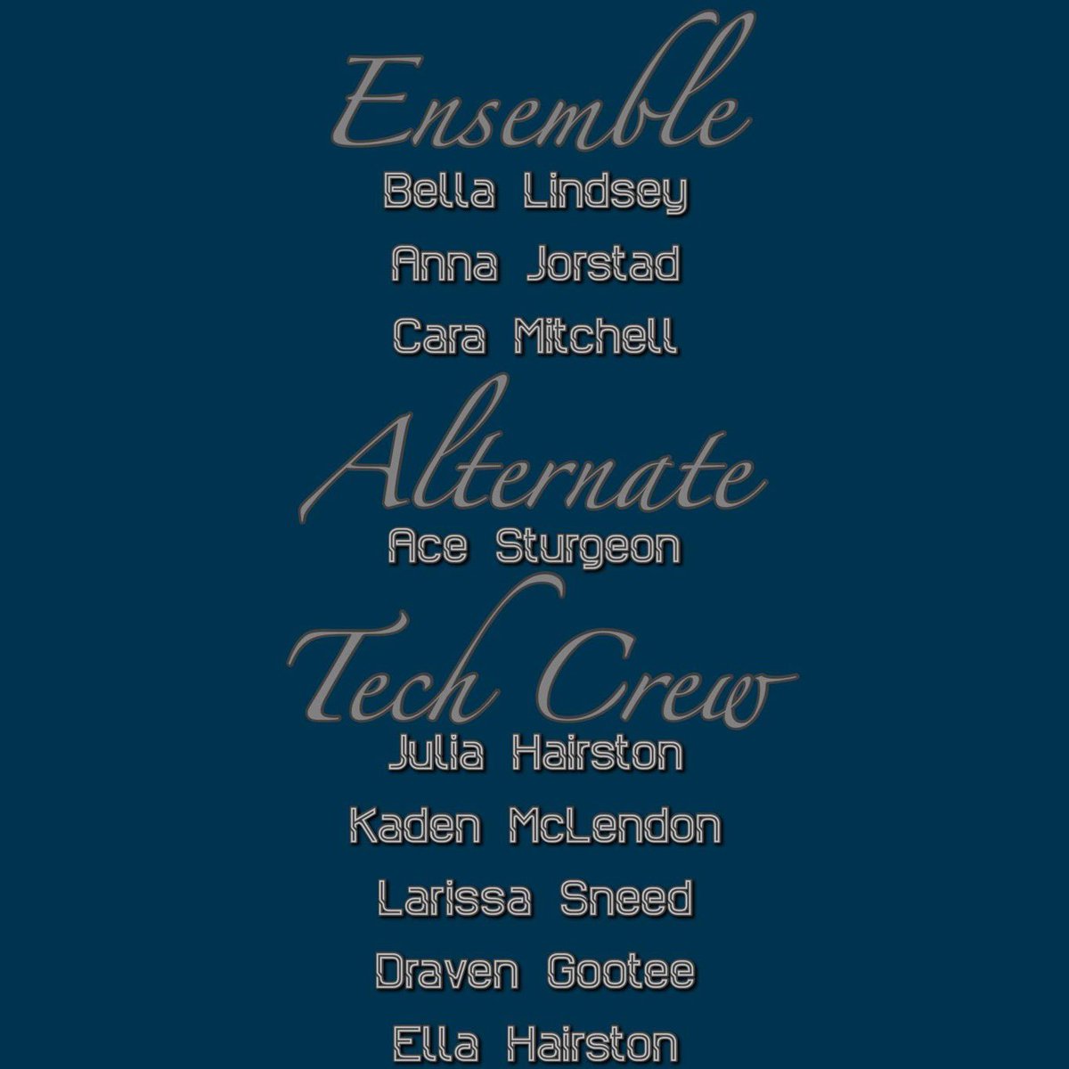 congrats to everyone who auditioned! we can’t wait to get started! ❤️🎭