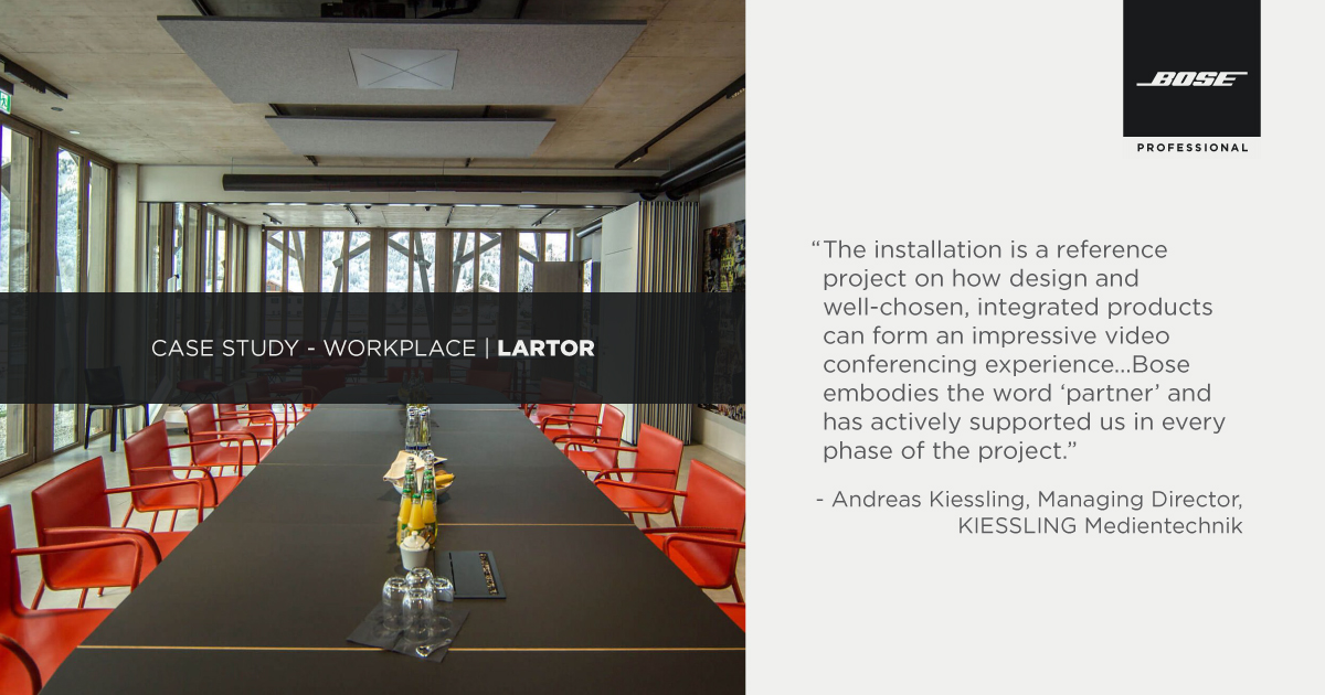 #CASESTUDY—Close to the German metropolis of Munich, the boutique hotel Lartor recently remodeled its conference rooms using #BosePro products. Partner <a href="/kiesslingand/">KIESSLING Medientechnik GmbH</a> delivered an impressive result of multimedia engineering to complete the project. See how: pro.bose.com/en_us/why_bose…