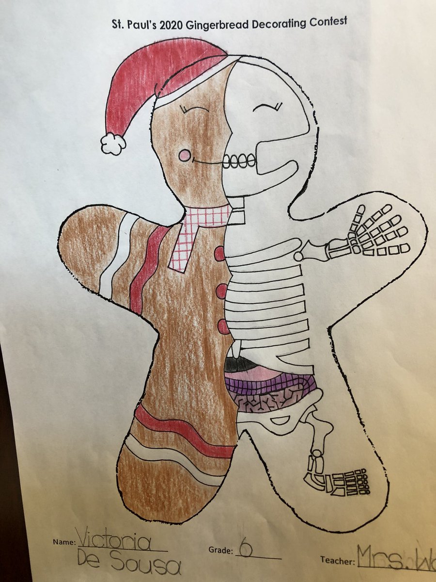 The winner or our gingerbread colouring contest!!!  So cool! #dcdsb