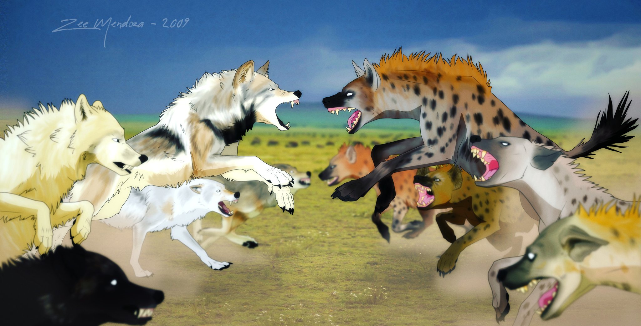 Hyena Vs Wolf