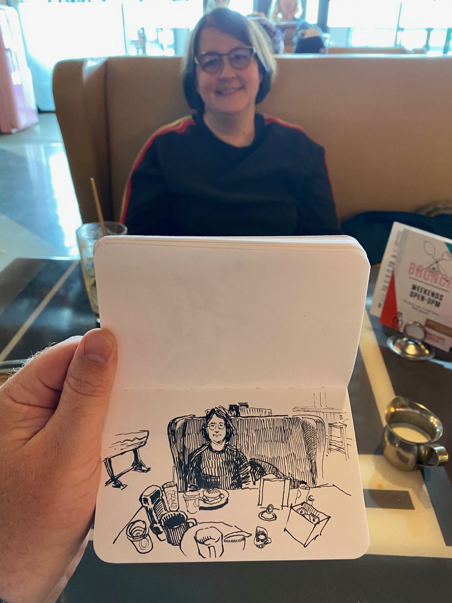 Lunch with my wife Linda, Feb 9.