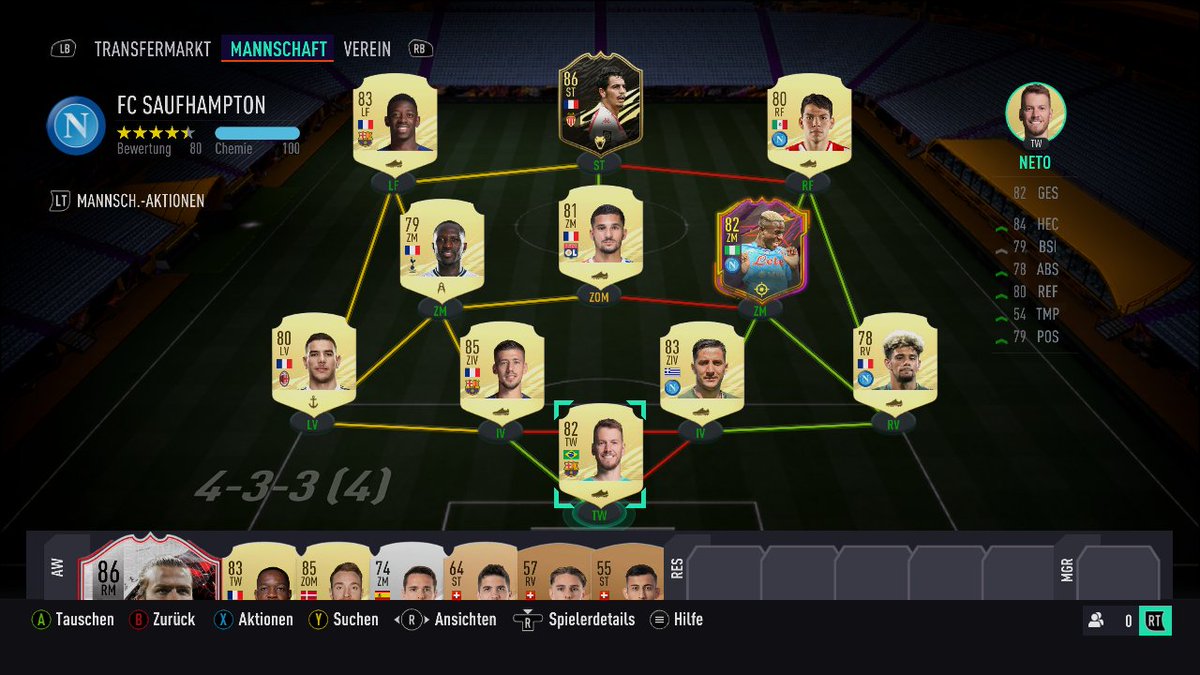 timwilli4's tweet photo. #SheeshTeam Hey Yaya und Community, hier mein Team. Untrade ist nur Ben Yedder, Budget liegt bei 50k. Verbesserungsvorschläge? #pcgaming https://t.co/WGNL8i0vE6