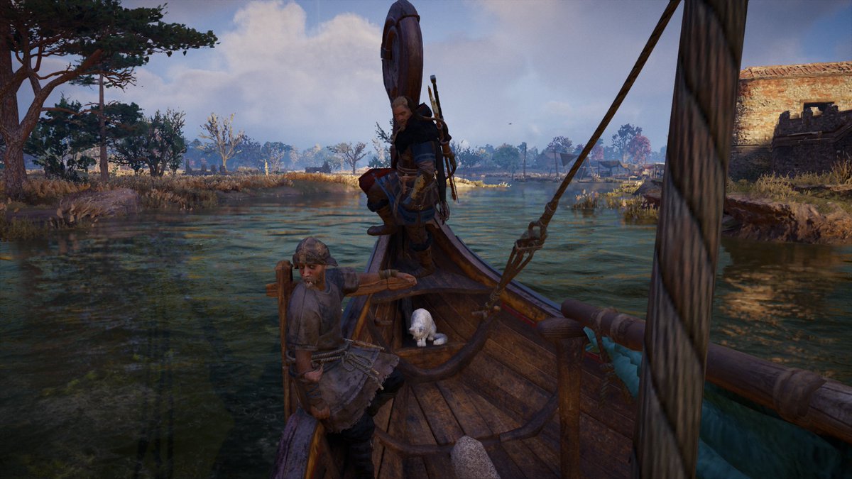 GrimrockGaming's tweet photo. Yo. We get a. Pet cat on our long ship!!! #AssassinsCreedValhalla #XboxShare https://t.co/OxBQOWF6NS