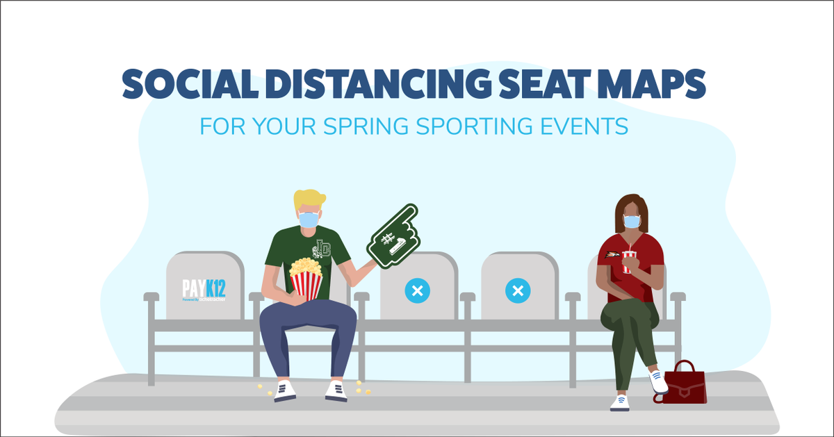 Pay_K12's tweet photo. One feature our school partners have come to love this year is our social distancing seat map option. The automated map blocks out seats in front, behind and next to reserved seats depending on the guidelines you choose to set in place. #FinTech #EdTech #SocialDistancing https://t.co/yaVdm7v1Cp