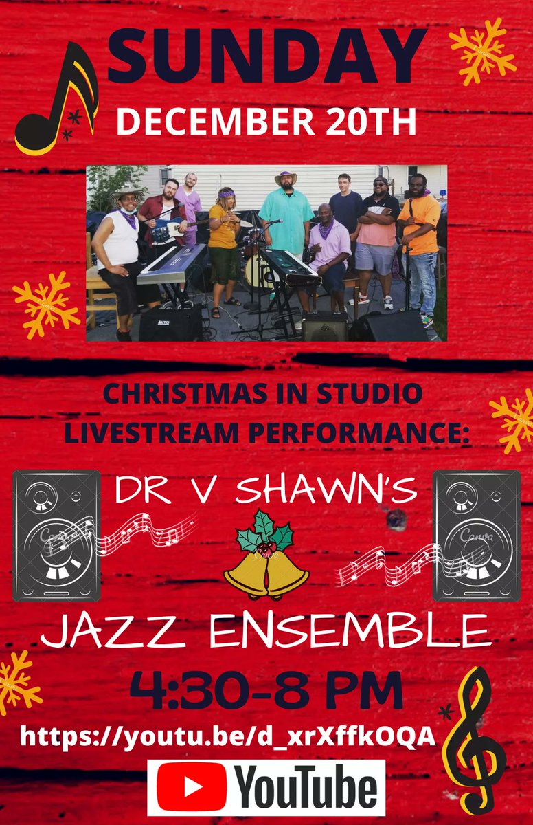 Come check us out at our Christmas In studio Live Stream Performance on YouTube, Sunday, December  20th at 430pm click on the link below:youtu.be/d_xrXffkOQ