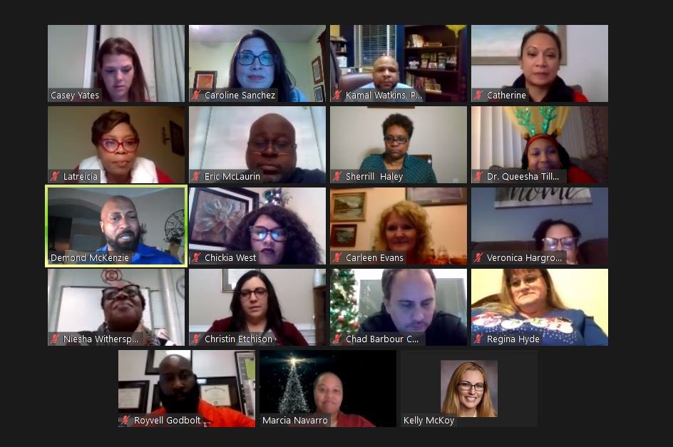 mrssanchez303's tweet photo. What a fun night catching up, celebrating, and “caroling” with this group.  Let’s do it again soon.  #CCSLEAD @RTI_Intl https://t.co/GeqUFAQUSL