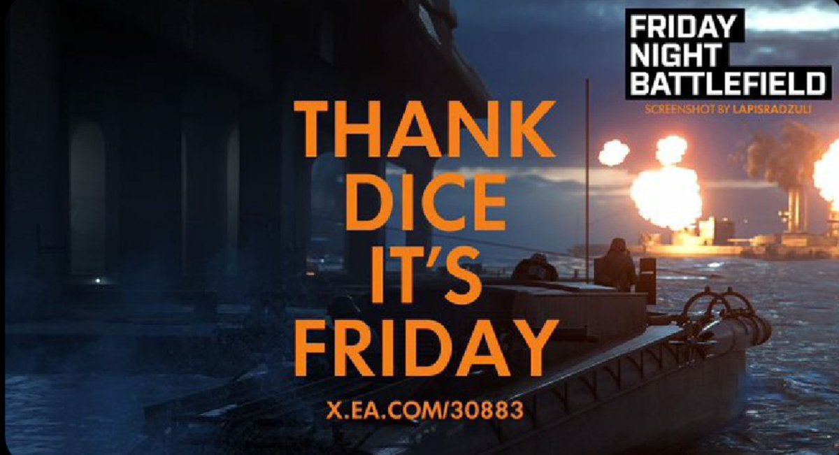 And  Don't forget today   #FridayNightBattlefield on  #PS4   #PS5   host by  @Oleole56  start is 9:30pm CET check his  #Twitter for more information or  @WindowsManTv @Navigando2  @InsaneTimmi  @KlobasisCZ  @MonstakeuleOr  @Battlefield Discord  http://discord.gg/EAGaming&nbsp;2/30