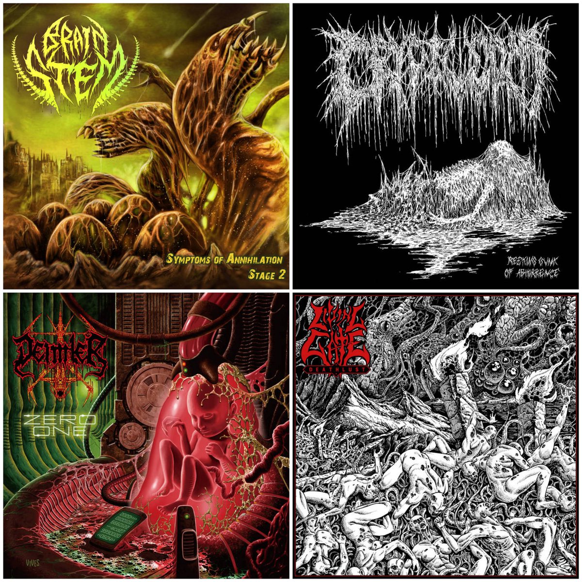 4. Brain Stem: Symptoms of Annihilation Stage 25. Cryptworm: Reeking Gunk of Abhorrence 6. Deimler: Zero One7. Living Gate: Deathlust