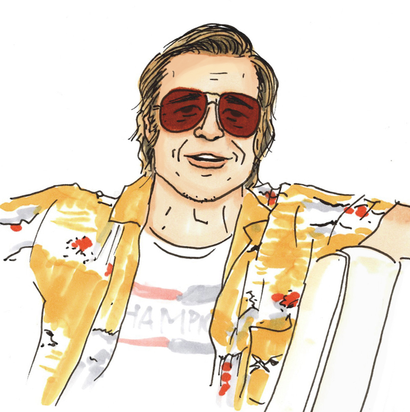 「本日、12月18日はブラッド・ピットの誕生日でもあるそうです。ワンス・アポン・ア」|St.ｺﾞﾄｰ ﾀｹｦのイラスト