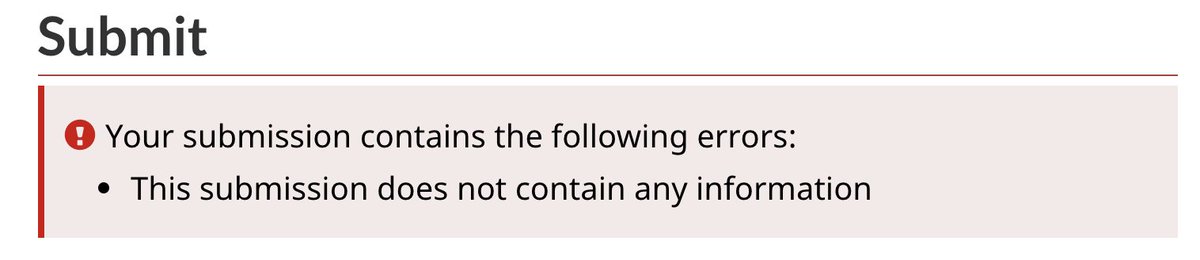 Even after you think you the application is completed and you hit “submit” you may receive this message. /7