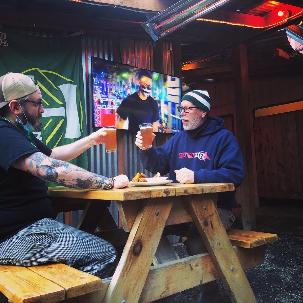 Hey, did you know our patio is heated and covered? Come warm up with a pint, we miss you! #drinklocal #supportsmallbusiness #wereopenpdx #pdxeats #pdxtogo
