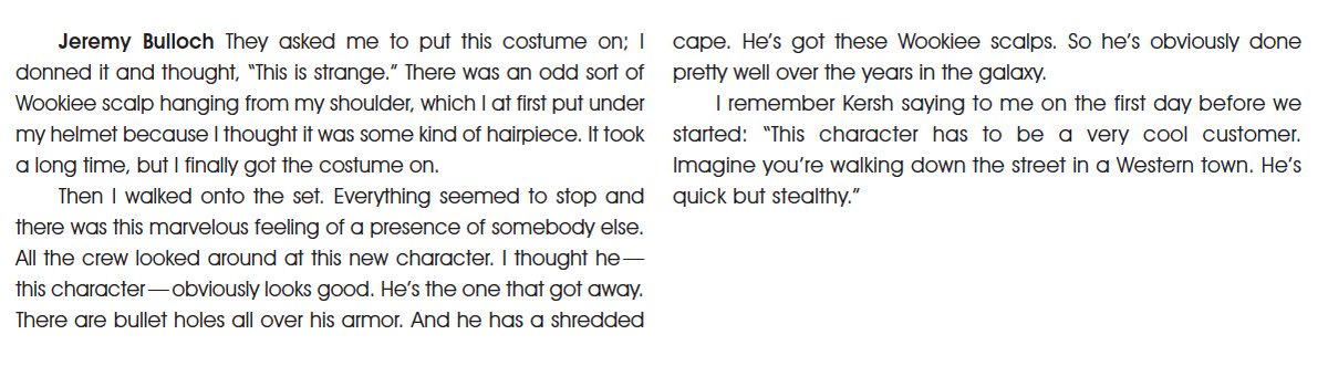 Kershed's tweet photo. RIP Jeremy Bulloch, who played Boba Fett in The Empire Strikes Back and Return of the Jedi. Here he remembers the first time he put on the costume: https://t.co/R0vjIs6I4J