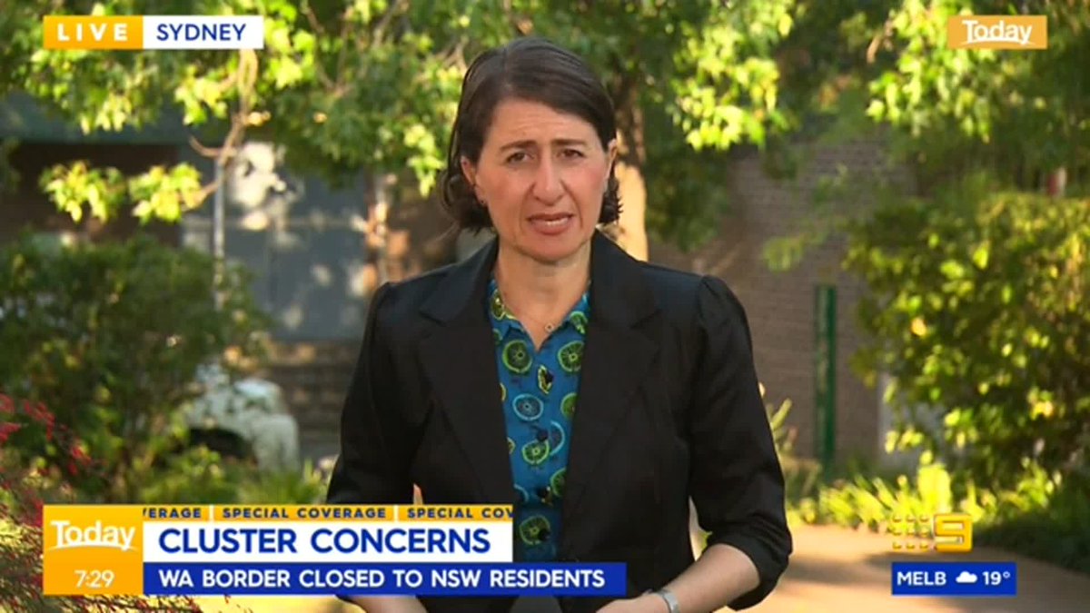 "We are definitely going to have more cases today..." NSW Premier, Gladys Berejiklian 9News