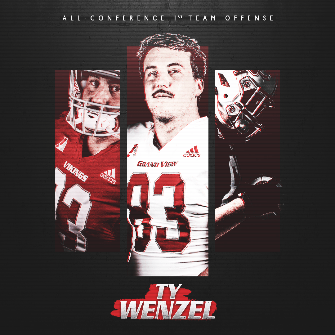 GVVikingFB's tweet photo. Heart of America 1st Team All-Conference, Tight End ❗️ @twenzel83 #Next #DSMCollegeFBTeam https://t.co/ajKuV6x8B8