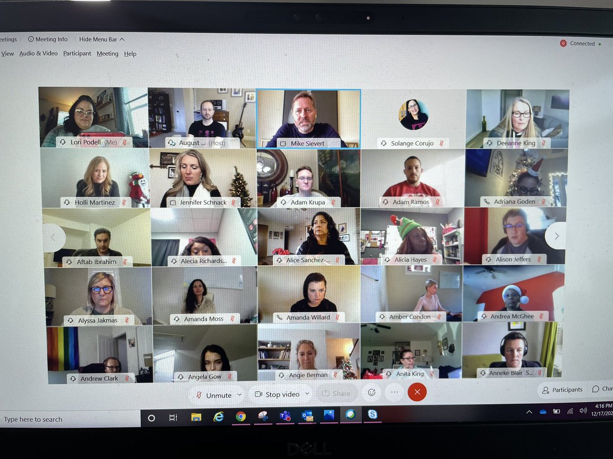 When life brings the crazy, “show up with a great team.” Thank you <a href="/MikeSievert/">Mike Sievert</a> for joining our #HRforALL year end town hall and sharing your knowledge! 👏🏼👏🏼