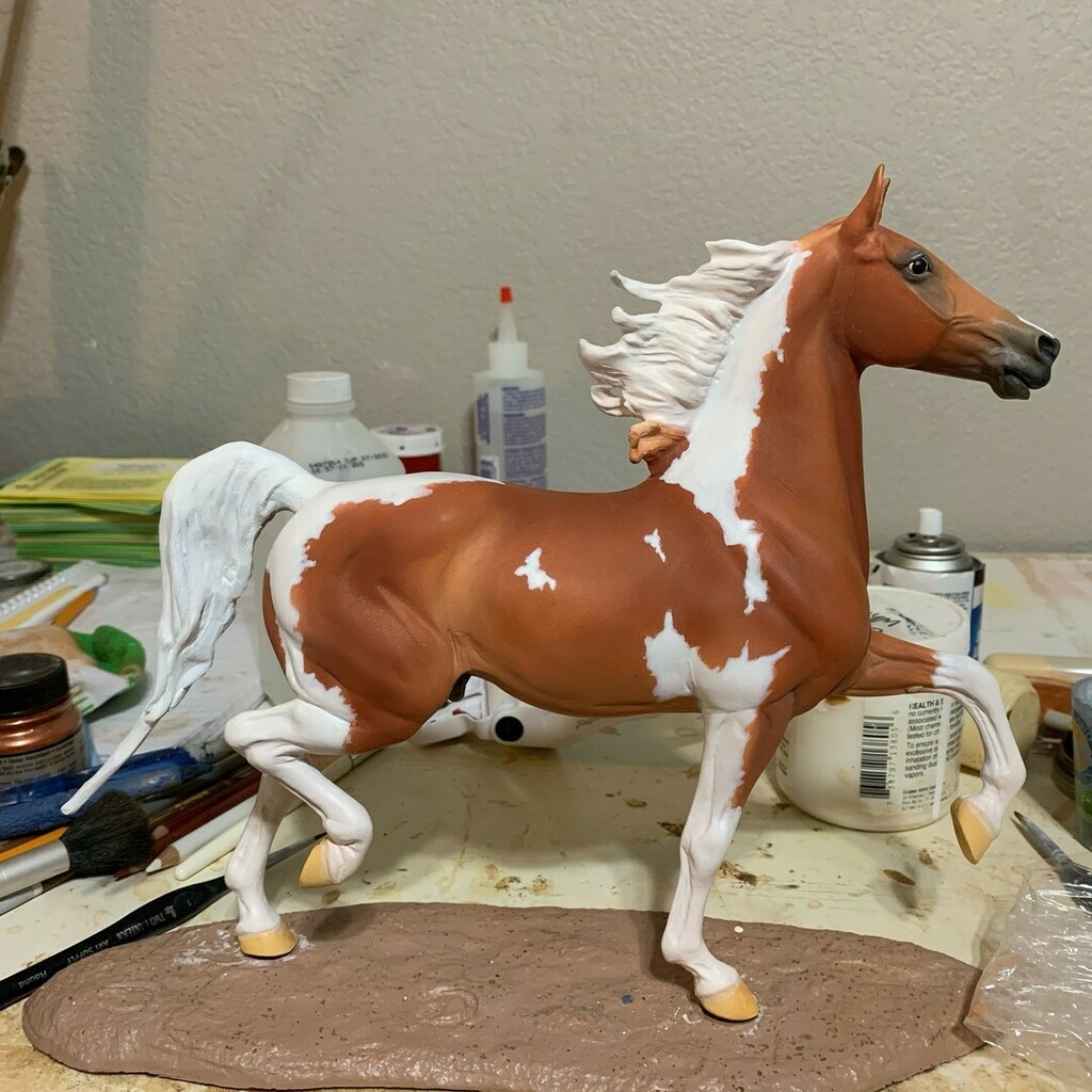 AliciaSVogel's tweet photo. Layer 13: Acrylic pass on the pinto parts, some pastel blending
#modelhorseartist #breyerhorses #breyercustom #modelhorsepainting #modelhorses #modelhorse #modelhorsesofinstagram #likebreyer #breyer #horsefigurine #sculpture #horsesculpture #miniature #scalemodel #horsesculpture https://t.co/VqMZGFQZKm