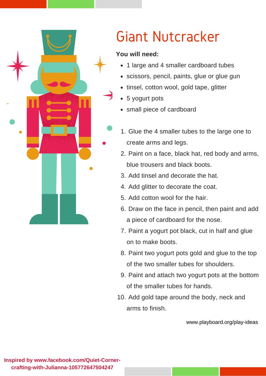 NIFamilyBlog's tweet photo. How to make a Giant Nutcracker 🎄

We absolutely love this shared by @playboard_ 🌟

#christmascrafts #nutcracker
#Belfasthour #inbiztogether https://t.co/RQQu8WFPie