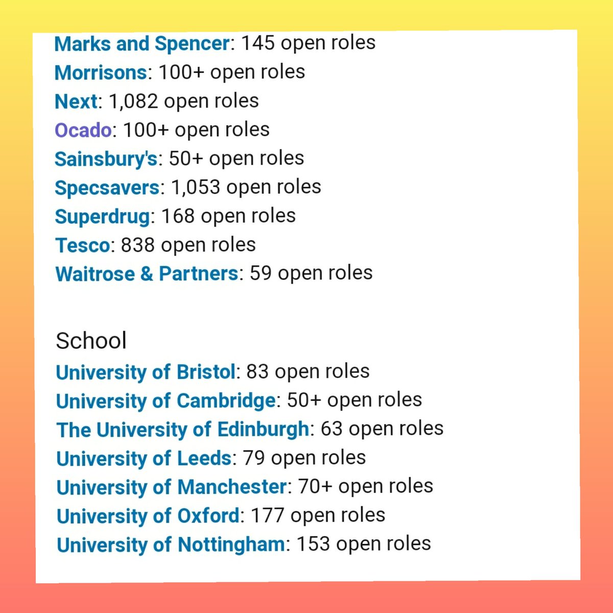 Some more UK companies hiring right now.....  #BlackTechTwitter  #LearnToCode  #WomenInTech  #BlackInTech