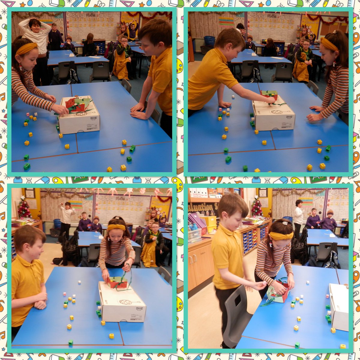 MrsC_NPS's tweet photo. 🎄Grinchy STEM🎄

We tested out our sleigh designs by filling them with ‘presents’ and pulling the up and down a ‘snowy hill’, we then discussed any changes we would make to our sleighs to stop any ‘presents’ falling out! 

#NPSTEM #falkirkSTEMpire #teamwork https://t.co/j1OX5qQ2mU