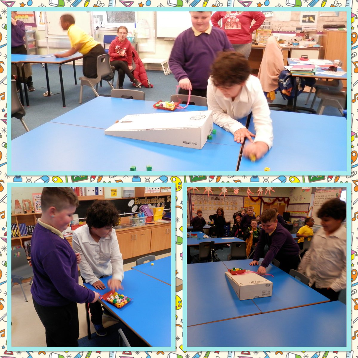 MrsC_NPS's tweet photo. 🎄Grinchy STEM🎄

We tested out our sleigh designs by filling them with ‘presents’ and pulling the up and down a ‘snowy hill’, we then discussed any changes we would make to our sleighs to stop any ‘presents’ falling out! 

#NPSTEM #falkirkSTEMpire #teamwork https://t.co/j1OX5qQ2mU