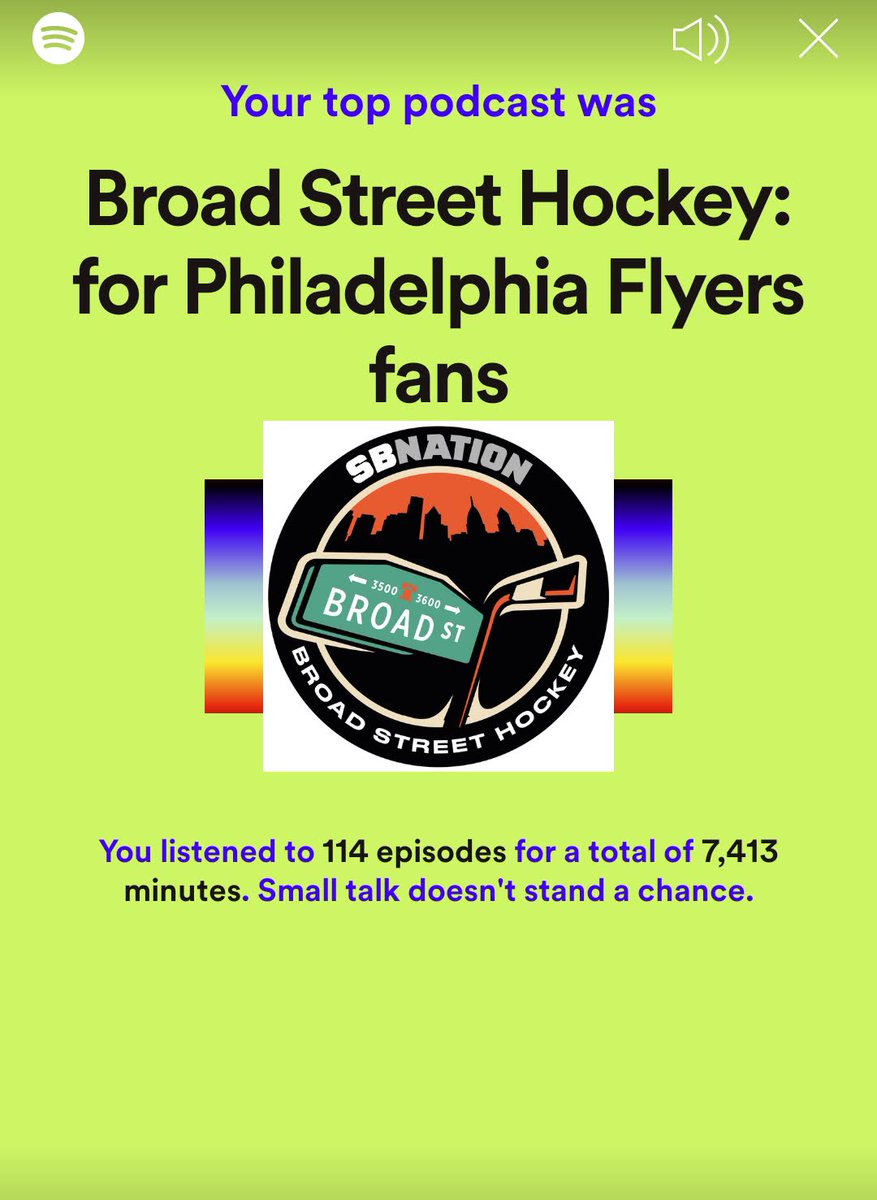 garamondo's tweet photo. @BroadStHockey I imagine @hinx &amp; @Flyperbole regularly check Spotify Analytics thinking, "wow we're weirdly quite popular in Denver?!"
Nope, just me; every week. Sincerely appreciate continued efforts by all—best pods, combo info + entertainment all year! https://t.co/z9CIucDIQ5