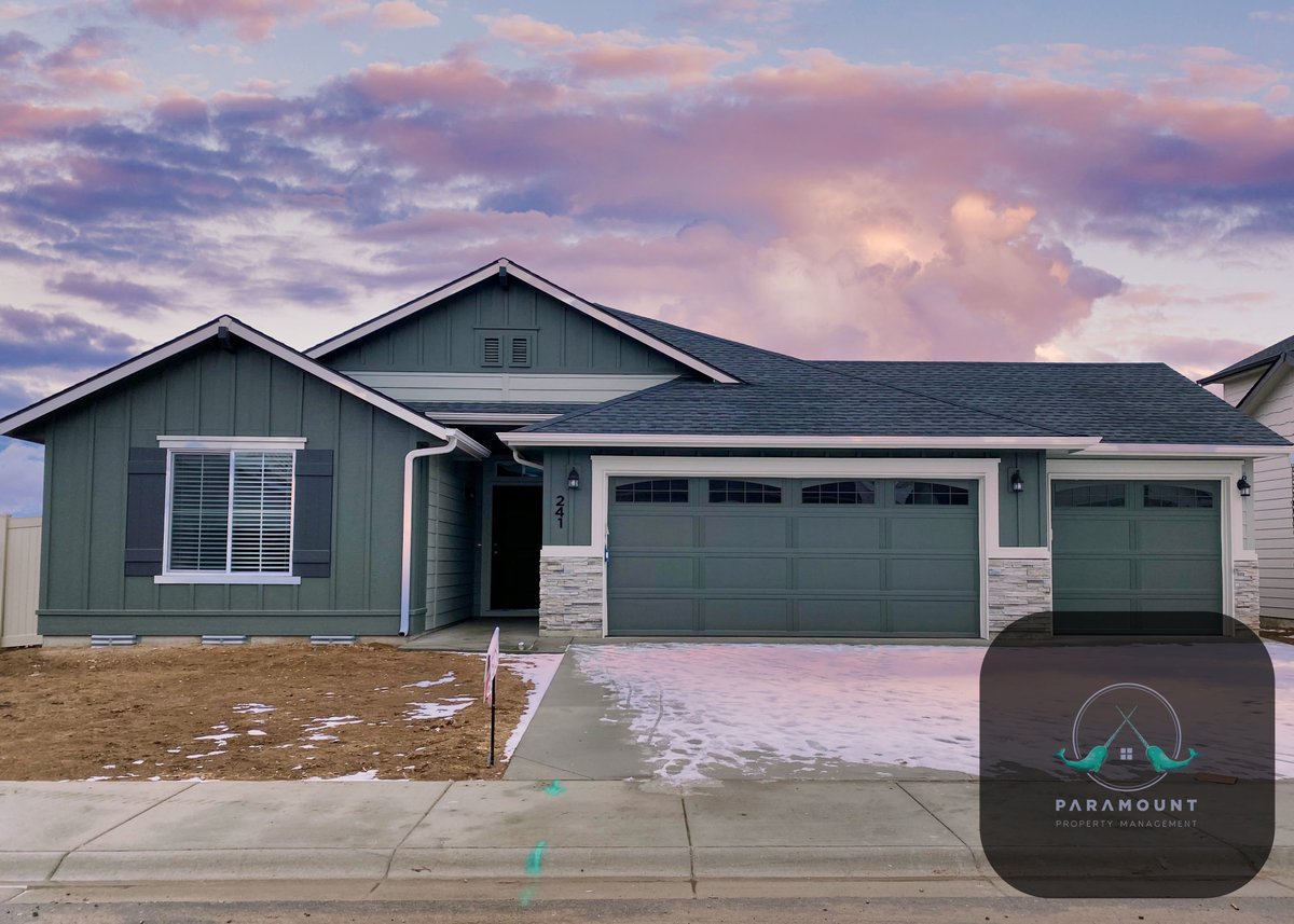 ParamountPM's tweet image. Available for move in.  Just Built 4 bedroom 2 bath home.  3 car garage one story home in Meridian.  
paramountpm.com/boise-homes-fo…🤩