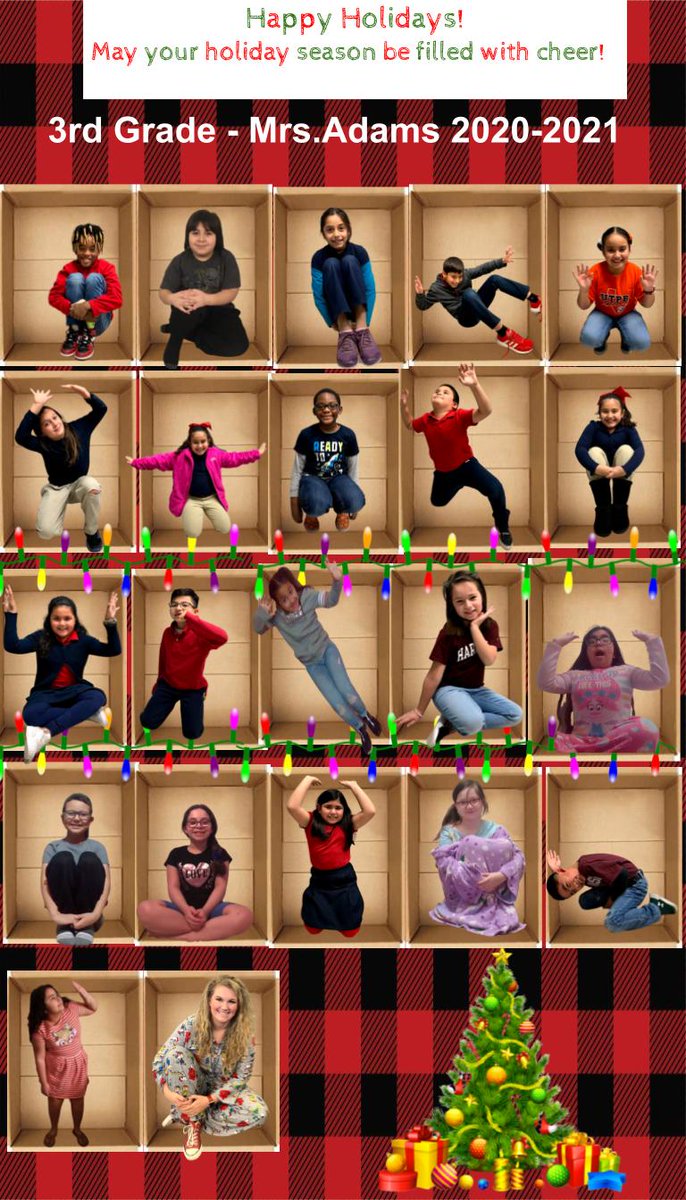 MrsDevinAdams's tweet photo. Happy Holidays for Mrs.Adams 3rd grade class! @HaysSTEAMshines https://t.co/vd0opXOGGl