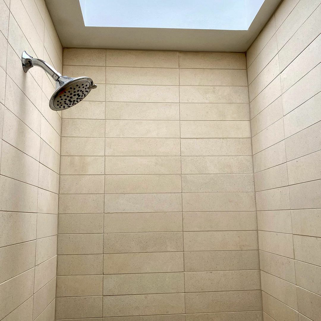 Limestone Tile In Shower